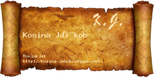Kosina Jákob névjegykártya